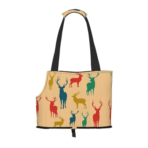 Deer Show Haustier-Tragetasche, Handtasche, Katzen, Hunde, bequem, tragbar, faltbar, Haustiertasche von ERSDWRE