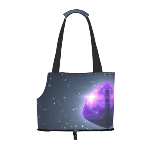 Galaxy Starry Space Purple Starry Pet Carrier Handbag Cats Dogs Comfort Portable Foldable Pet Bag Dog Carrier Pet Tote Bag von ERSDWRE