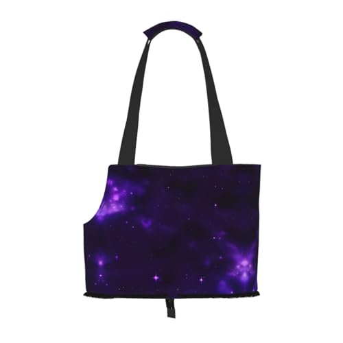 Galaxy Starry Space Purple Starry Pet Carrier Handbag Cats Dogs Comfort Portable Foldable Pet Bag Dog Carrier Pet Tote Bag von ERSDWRE