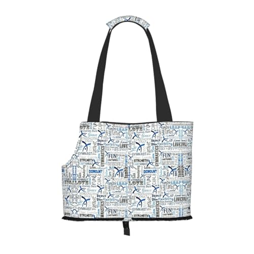 Gymnastik Blau Haustier Tragetasche Handtasche Katzen Hunde Komfort Tragbar Faltbare Haustiertasche Hundetrage Haustier Tote Bag von ERSDWRE