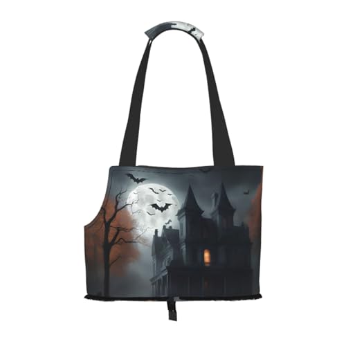 Halloween-Horror-Haustier-Tragetasche, Handtasche, Katzen, Hunde, bequem, tragbar, faltbar, Haustier-Tragetasche, Tragetasche von ERSDWRE