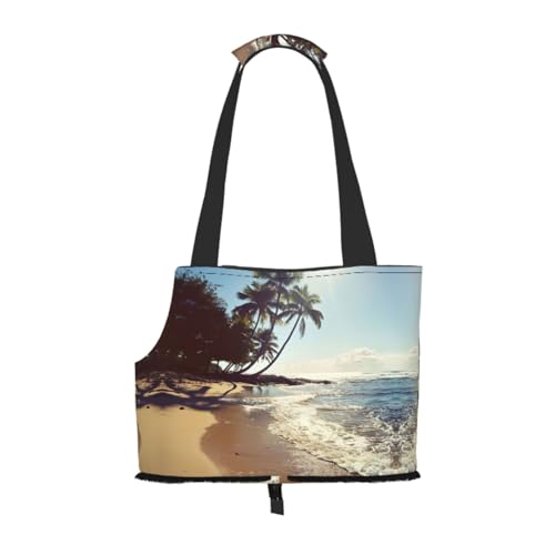 Hawaii Beach Haustier-Tragetasche, Handtasche, Katzen, Hunde, bequem, tragbar, faltbar, Haustiertasche von ERSDWRE