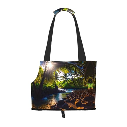 Hawaii Sunbeams Haustier-Tragetasche, Handtasche, Katzen, Hunde, bequem, tragbar, faltbar, Haustier-Tragetasche von ERSDWRE