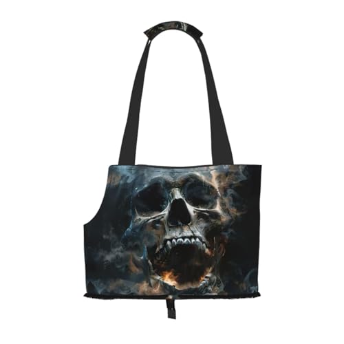 Horror Ghost Skull Pet Carrier Handbag Cats Dogs Comfort Portable Foldable Pet Bag Dog Carrier Pet Tote Bag von ERSDWRE