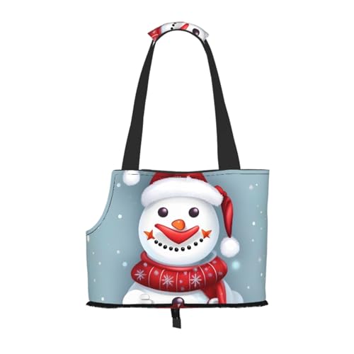 Merry Christmas Lovely Snowman Pet Carrier Handbag Cats Dogs Comfort Portable Foldable Pet Bag Dog Carrier Pet Tote Bag von ERSDWRE