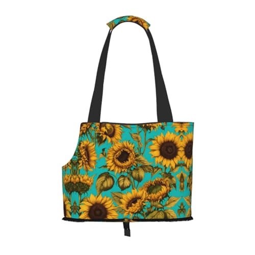 Sunflower Haustier-Tragetasche, Handtasche, Katzen, Hunde, bequem, tragbar, faltbar, Haustiertasche von ERSDWRE