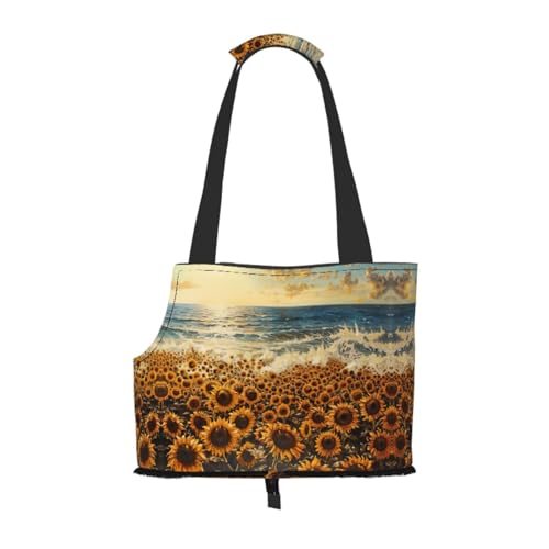 Sunflowers Sea Pet Carrier Handbag Cats Dogs Comfort Portable Foldable Pet Bag Dog Carrier Pet Tote Bag von ERSDWRE