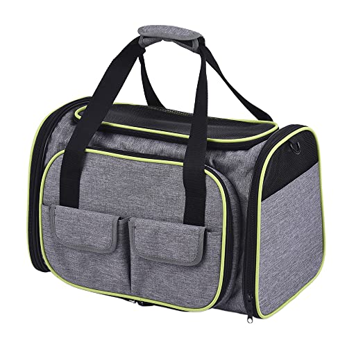 ERYUE Expandable 600D Material Reisen Pet Carrier Soft Seitige Faltbare Haustier Hund Katze Tragetasche mit Fleece-Matte Große Space Easy weiter auf Gepäck mit Taschen zu speichern Waren Die meisten von ERYUE