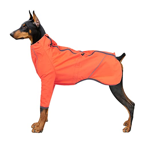 ERYUE Hundejacke Vorderbeine Wasserdichter reflektierender Outdoor-Regenmantel für kleine mittelgroße Hunde, Hundemantel von ERYUE