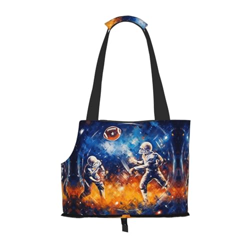 American Football Galaxy Space Play tragbare faltbare Haustier-Schultertasche, Reisebegleiter von kleinen Cutes von ESASAM