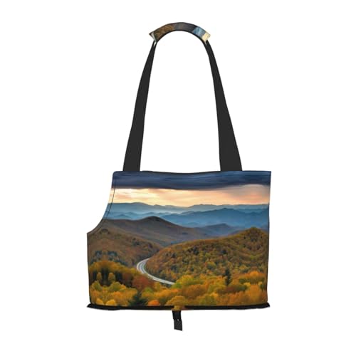 Blue Ridge Parkway Mountains Tragbare faltbare Haustier-Schultertasche - Reisebegleiter von kleinen Queues von ESASAM