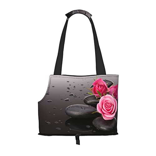 ESASAM Spa Stein und Rose Blumen Tragbare Faltbare Haustier Schulter Tasche-Reisebegleiter von kleinen Cutes von ESASAM