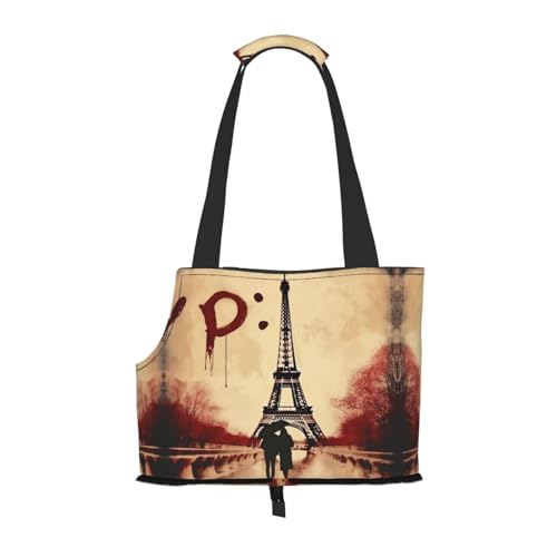 Eiffelturm Liebe Paris Tragbare Faltbare Haustier Schultertasche Reise Begleiter Von Kleinen Cutes von ESASAM