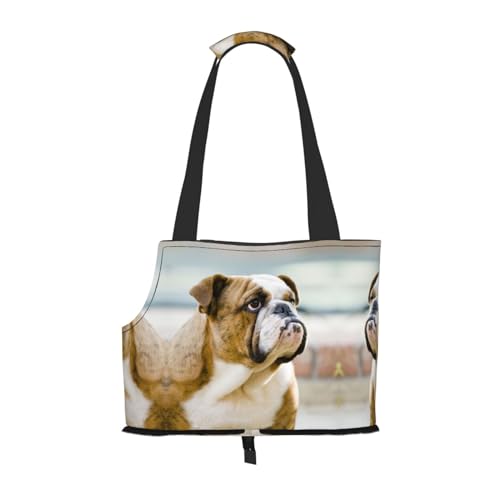 Lustige Englische Bulldogge tragbare faltbare Haustier-Schultertasche-Reisebegleiter von kleinen Cutes von ESASAM