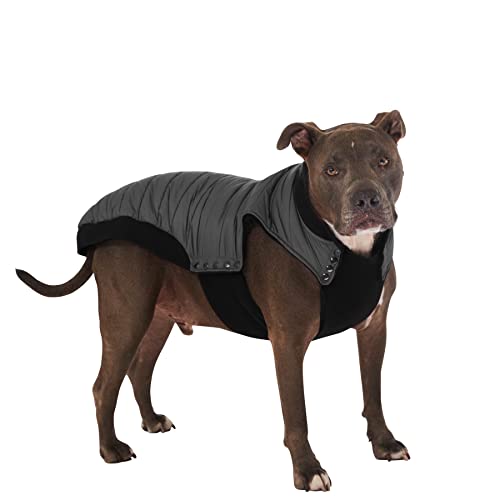 ESPAWDA Aspen Stretch Comfort Gepolsterte wasserdichte Puffer Hundeweste Winterjacke Mantel für kleine Hunde, mittelgroße Hunde und große Hunde mit Leinenbefestigung von ESPAWDA