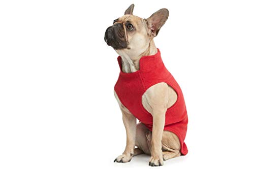 ESPAWDA Everyday Adventurer Hundejacke aus weichem Stretch-Fleece, für kleine Hunde, mittelgroße Hunde und große Hunde mit Leinenbefestigung (2 L, Feuerhydrantrot) von ESPAWDA