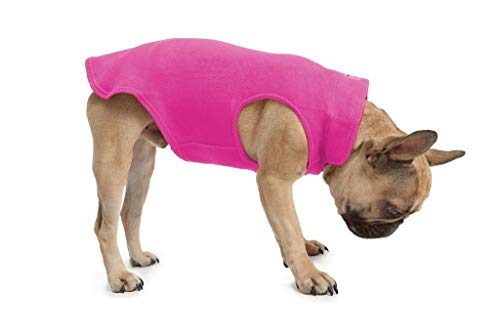 ESPAWDA Everyday Adventurer Hundejacke aus weichem Stretch-Fleece für kleine Hunde, mittelgroße Hunde und große Hunde, mit Leinenbefestigung (groß, Hot Pink) von ESPAWDA