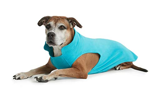 ESPAWDA Everyday Adventurer Weiche Stretch Warm Fleece Pull-Over Dog Jacket Vest Coat for Small Dogs, Medium Dogs and Big Dogs with Leash Attachment (2X-Large, Surf Blue) von ESPAWDA