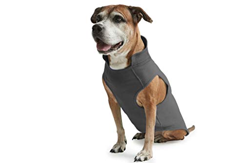 ESPAWDA Everyday Adventurer Weiche Stretch Warm Fleece Pull-Over Dog Jacket Vest Coat for Small Dogs, Medium Dogs and Big Dogs with Leash Attachment (Large, City Grey) von ESPAWDA