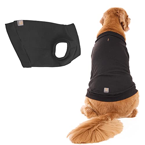 ESPAWDA Hunde-Sweatshirt, Hundekleider aus Baumwolle, für kleine Hunde, mittelgroße Hunde, große Hunde (XS, Schwarz) von ESPAWDA