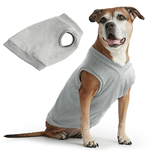 ESPAWDA Lässige Stretch Komfort Baumwolle Hund Sweatshirt Pullover Weste für kleine Hunde, mittelgroße Hunde, große Hunde (X-Small, Coyote Grey) von ESPAWDA