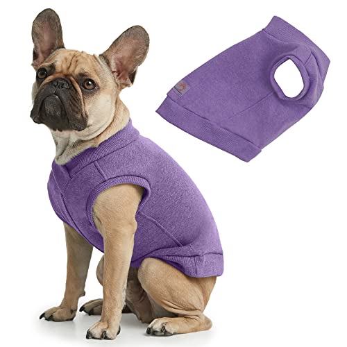 ESPAWDA Lässiger Stretch-Komfortpullover aus Baumwolle für kleine Hunde, mittelgroße Hunde, große Hunde (X-Large, Violett) von ESPAWDA