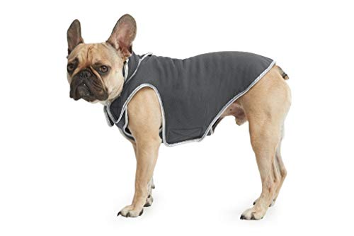 ESPAWDA Polar Protection Hundemantel, Easy-On Klettverschluss, Kaltes Wetter Warm Fleece, Verstellbare Hundejacke Weste Pullover für Kleine Hunde, Mittlere Hunde und Große Hunde (Medium, City Grey) von ESPAWDA