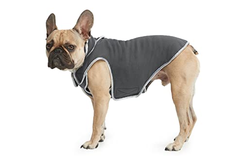 ESPAWDA Polar Protection Hundemantel, Easy-on Klettverschluss, kaltes Wetter, warmes Fleece, verstellbare Hundejacke, Weste Pullover für kleine Hunde, mittelgroße Hunde und große (2X-Large, City Grey) von ESPAWDA