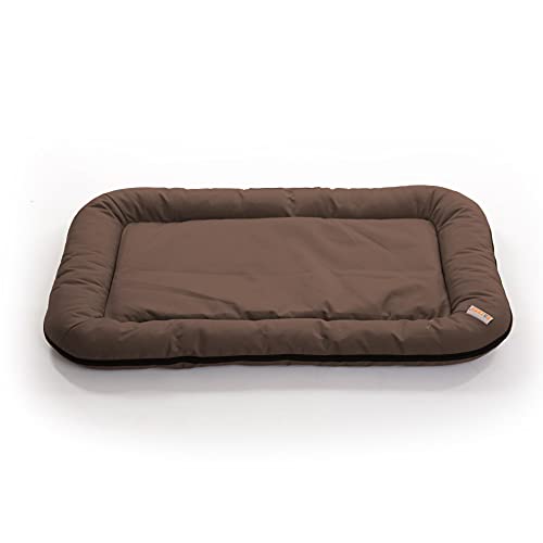 ESTEXO Hundebett Hundekissen Hundekorb Haustierbett Katzenbett Hundesofa Teflon Matte Dunkelbraun 100x120 cm von ESTEXO