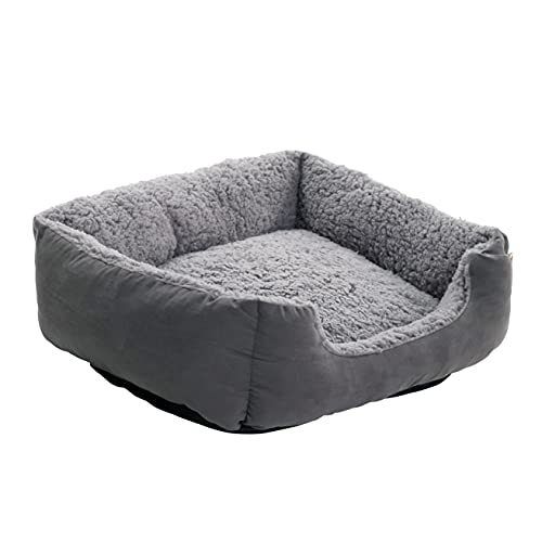 ESTEXO Hundebett Hundekissen Hundekorb Haustierbett Tierbett Hundesofa Dunkelgrau/Grau 50x37x17 cm von ESTEXO