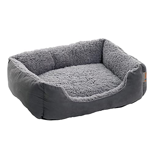 ESTEXO Hundebett Hundekissen Hundekorb Haustierbett Tierbett Hundesofa Dunkelgrau/Grau 90x70x20 cm von ESTEXO