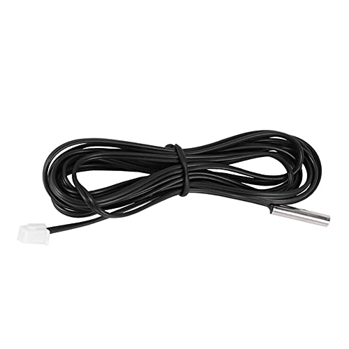 ESmoda 2M NTC Thermistor Temperaturfuehler Wasserdichte Sonde Draht 10K 1% 3950 Schwarz von ESmoda