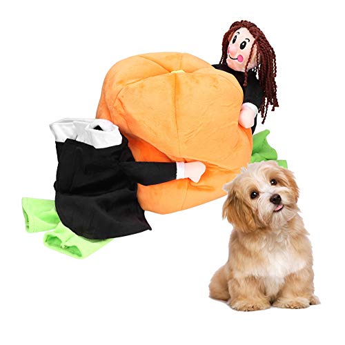 Baumwolle Lustiges 3D Kürbis Haustier Kostüm Halloween Party Dress Up Hund Katze Cosplay Kleidung (S) von ETAINGYEUN