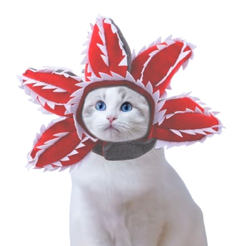 Der verstellbare und Bequeme Man Eater Flower Hat für Haustiere ist eine niedliche und dennoch gruselige Accessoire-Idee für Halloween-Partys (M) von ETAINGYEUN