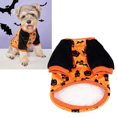 Dieses einzigartige und Bezaubernde Halloween-Hundeshirt verfügt über EIN Bezauberndes Kürbis- und Fledermausmuster und bietet EIN bequemes Feiertagskostüm für kleine und große von ETAINGYEUN