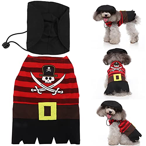 Maschinenwaschbares Piratenkostüm für Halloween, geeignet für Welpen und Kätzchen (XL) von ETAINGYEUN