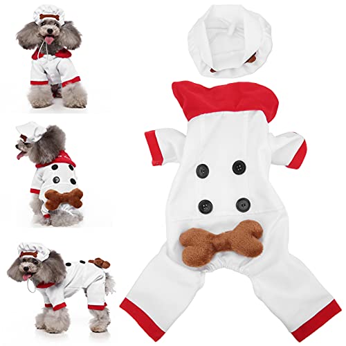 Weiches und bequemes Haustierbekleidungsset, bestehend aus Warmer Kleidung und Einer Weihnachtsmütze für kleine, mittlere und große Hunde (L) von ETAINGYEUN