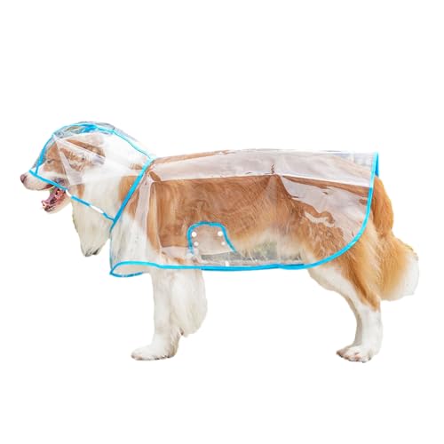 Hunde-Regenmantel mit Kapuze, Jacken, Regenponchos, Haustier-Regenmantel mit hellem Outdoor-Hunde-Regenmantel von ETAWDE