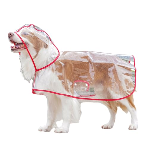 Hunde-Regenmantel mit Kapuze, Jacken, Regenponchos, Haustier-Regenmantel mit hellem Outdoor-Hunde-Regenmantel von ETAWDE