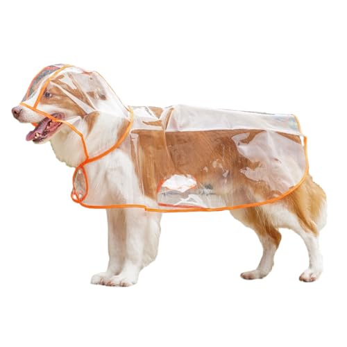 Hunde-Regenmantel mit Kapuze, Jacken, Regenponchos, Haustier-Regenmantel mit hellem Outdoor-Hunde-Regenmantel von ETAWDE