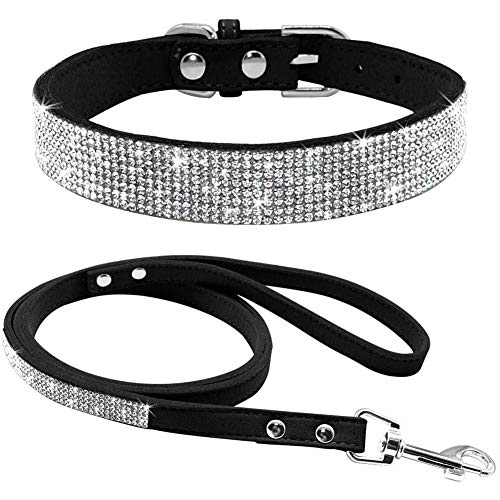 ETOPAR S Mikrofaser Haustier Hundehalsband Leine Set, Reflektierendes Hundehalsband, Katzen-Hundehalsband Leine Set, Haustierhalsband-Leine für kleine und mittelgroße Hunde von ETOPARS