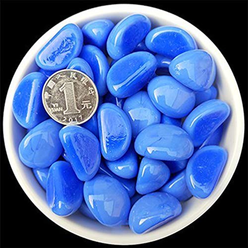 ETOPARS Aquarium Glassteine 500g, Fluoreszierende Kieselsteine, Farbige Steine, Hausgarten Gehweg Aquarium Terrasse Rasensteine, Aquarium Landschaftsstein (Wird Nachts Nicht Leuchten) von ETOPARS