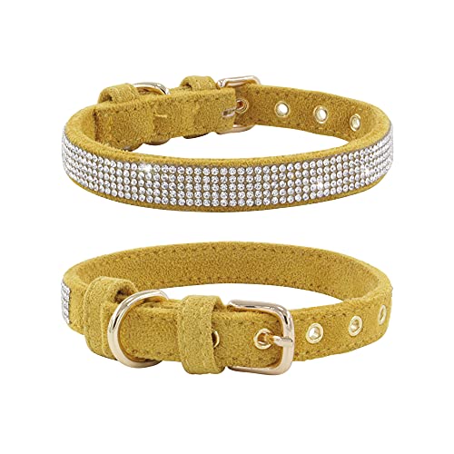 ETOPARS Hundehalsband mit Strasssteinen, Crystal Diamond Hundehalsband, Strass Wildleder Hundehalsband von ETOPARS