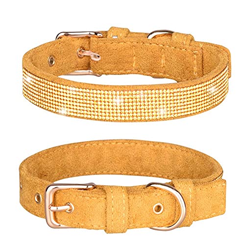 ETOPARS Hundehalsband mit Strasssteinen, Crystal Diamond Hundehalsband, Strass Wildleder Hundehalsband von ETOPARS