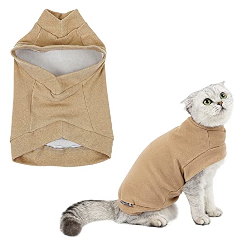 ETOPARS Sweater für Hunde, Hund Katze Winter Warmer Pullover, Niedliche Strickwaren für Haustiere im Frühling Herbst, Haustier lässig Trainingsanzug Sweatshirt, Warme Haustier Jacke (L, Hellbraun) von ETOPARS