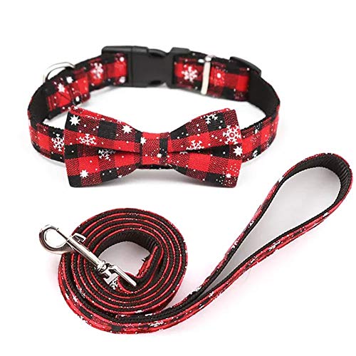 ETOPARS Weihnachten Hundeleine, Hundehalsband Geschirr, Weste Geschirr für Hund, Hundeleine und Halsband für kleine und mittlere Hunde von ETOPARS