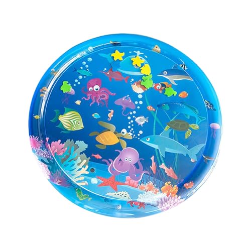 1m Wasserempfindliche Spielmatte,Pvc Verdickte WasserSensor-Spielmatte Für Katzen,Sensorische Wassermatte,Aufblasbares Wasserspielmatte Katze,Interaktives Katzenspielzeug Wassermatte Mit 5 Schwimmer von ETUCYNG