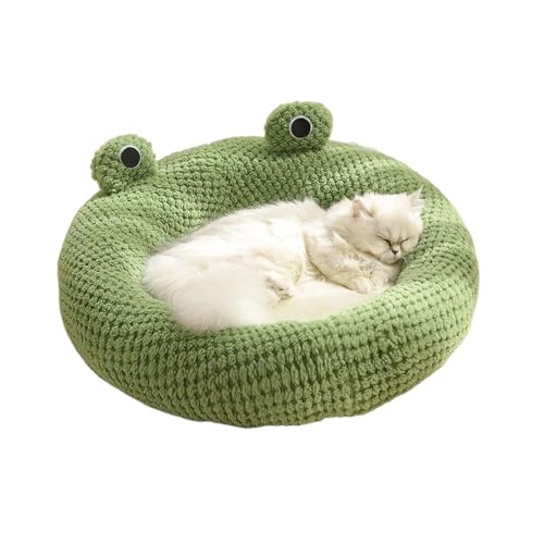 ETUCYNG Frosch-Katzenhöhle, Frosch-Hundebett - Beruhigendes Hundebett,Wasserdichtes Katzenbett für Hauskatzen, waschbar, rutschfest, Froschaugen-Design, Kaninchenkatze für Katzen, kleine Hunde von ETUCYNG