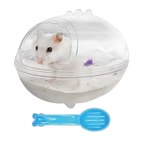 ETUCYNG Hamster-Sandbadbehälter, Hamsterbadewanne - Hamstertoilette und Sandkasten-Staubbadewanne - Sand-Badezimmerbehälter, transparenter Sandbad-Duschraum für Zwerghamster, Rennmäuse, Kleintiere von ETUCYNG