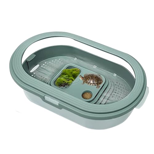 ETUCYNG Schildkröten-Aquarium | kleines Schildkröten-Terrarium, Reptilienlebensraum, Anti-Flucht zum Ausruhen von Korb, Terrapin-Schildkröten-Futter-Terrarium ETUCYNG Schildkröten-Aquarium | kleines Schildkröten-Terrarium, Reptilienlebensraum, Anti-Flucht zum Ausruhen von Korb, Terrapin-Schildkröten-Futter-Terrarium von ETUCYNG